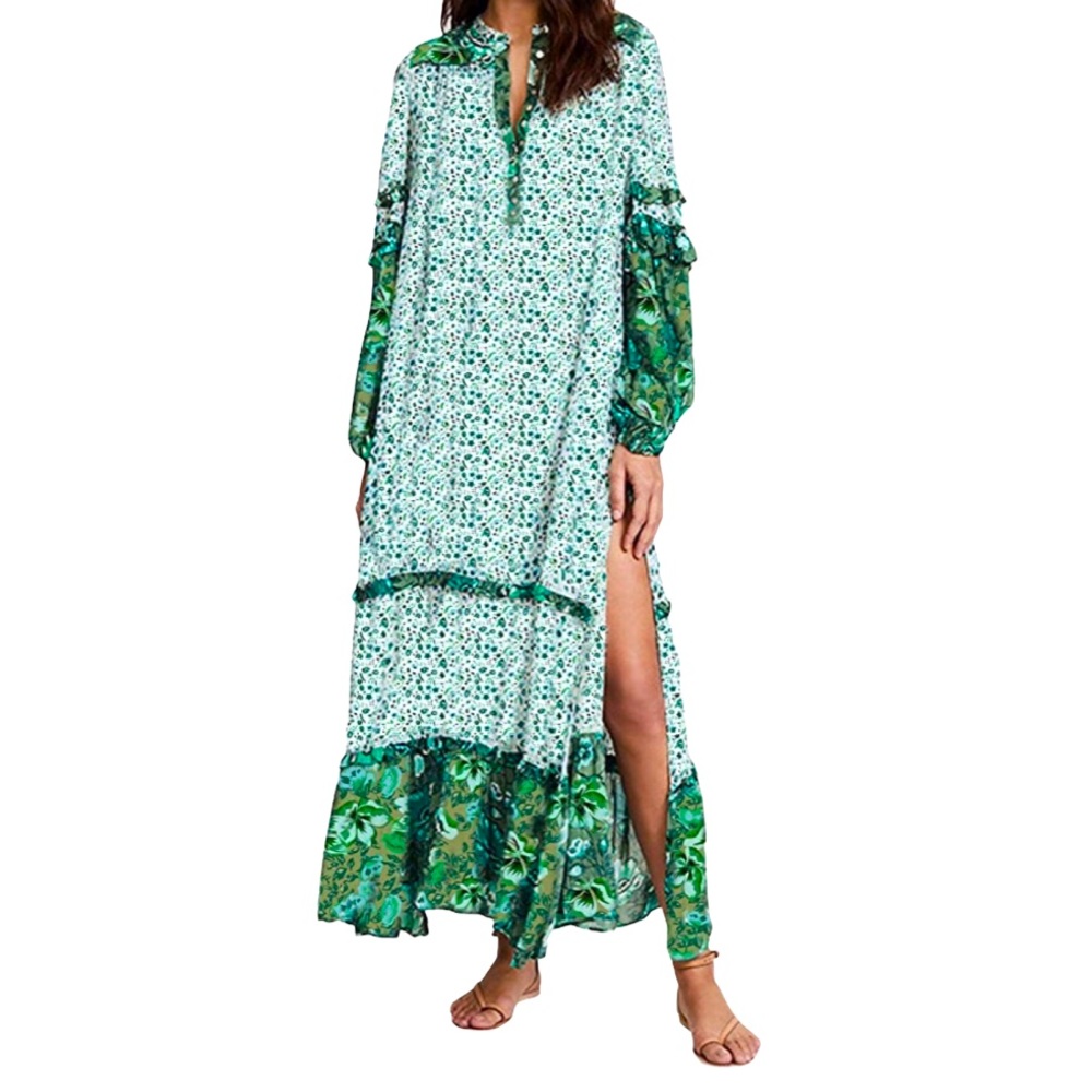 R. Vivimos Peasant Maxi Dress